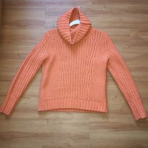 orange knit sweater